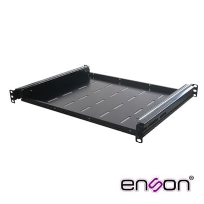 CHAROLA CORREDIZA ENSON ENS-RTM1 FIJACION A CUATRO PUNTOS VENTILADA IDEAL PARA LA COLOCACION DE TECLADOS EN SITE DE 1 UNIDAD DE RACK, COMPATIBLE CON GABINETES ENSON - Miniatura 2