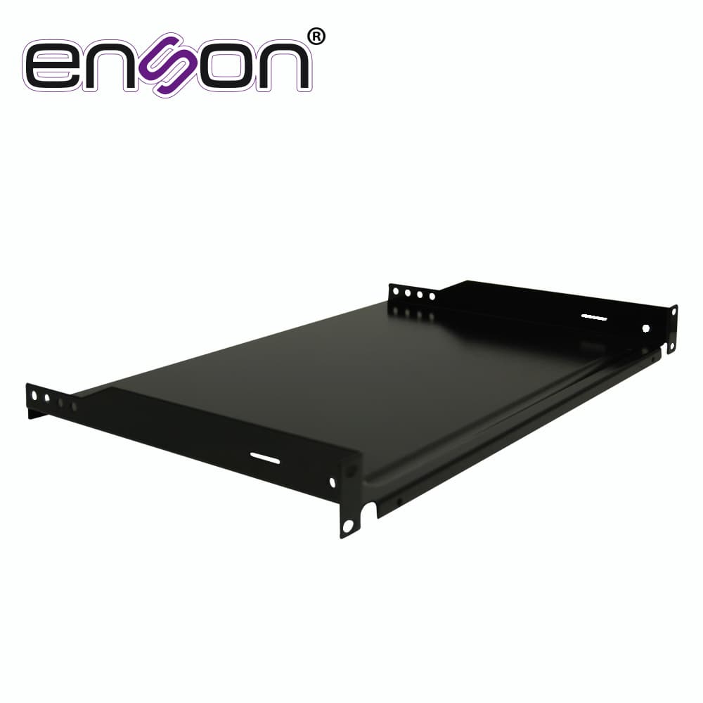 CHAROLA PARA RACK ENSON ENS-RTR1U FIJACION FRONTAL A DOS PUNTOS SOLIDA DE 1 UNIDAD DE RACK, COMPATIBLE CON RACKS Y GABINETES ENSON - Miniatura 2