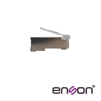 CONECTOR PLUG  SRJ45 BLINDADO CAT5E ENSON ENS-SRJ45-CAT5E PARA CABLE UTP BLINDADO PONCHADO TRADICIONAL - Miniatura 5
