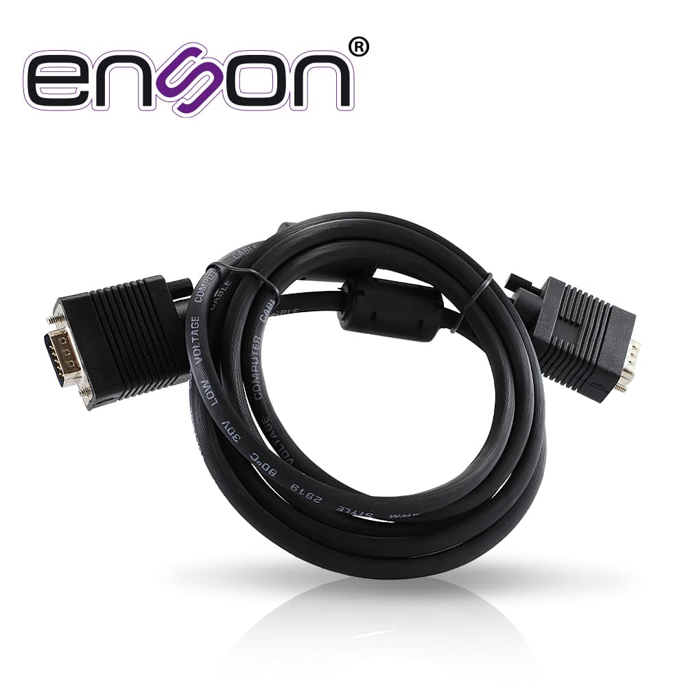 CABLE DE VIDEO VGA ENSON ENS-VGACB2 1.8MT MACHO-MACHO RECOMENDADO PARA SISTEMAS DE VIDEO VIGILANCIA - Miniatura 2