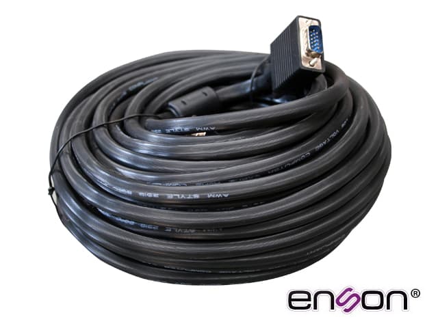 CABLE DE VIDEO VGA ENSON ENS-VGACB2 20MT MACHO-MACHO RECOMENDADO PARA SISTEMAS DE VIDEO VIGILANCIA - Miniatura 2