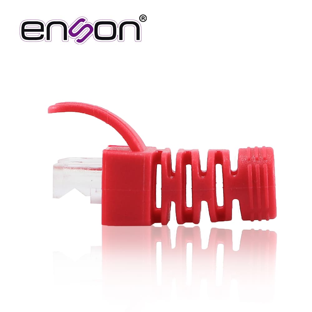 BOTA PARA CABLE UTP ENSON EPRO-BOOT-RD COLOR ROJO IDEAL PARA EL TERMINADO Y CUIDADO DEL REMATADO, COMPATIBLE CON CAT5E/6/6A Y CON PLUGS ENSON EPRO-PLUG - Miniatura 4