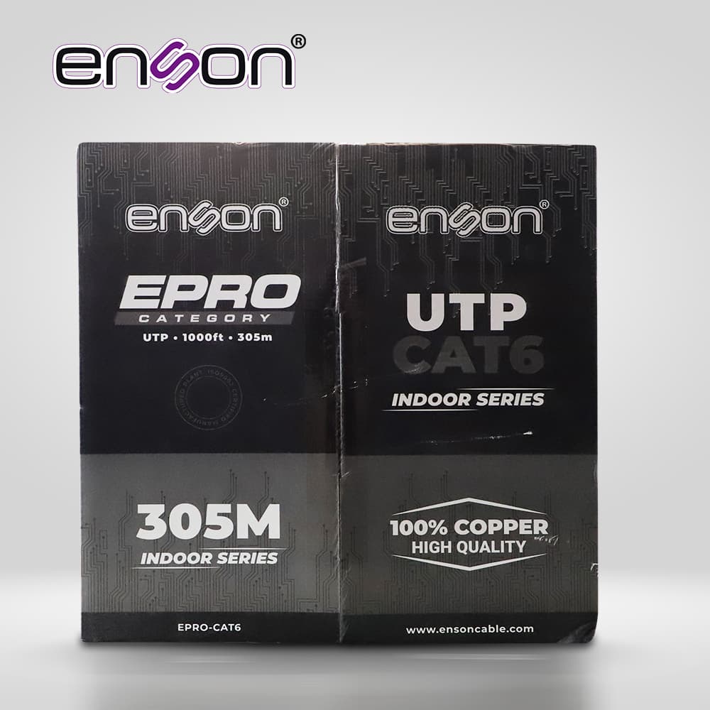 CABLE UTP CAT6 ENSON EPRO-CAT6 FORRO PVC 4 PARES CALIBRE 23 AWG 100% COBRE USO INTERIOR BOBINA 1000 PIES 305 METROS **CERTIFICACION UL**
 - Miniatura 5