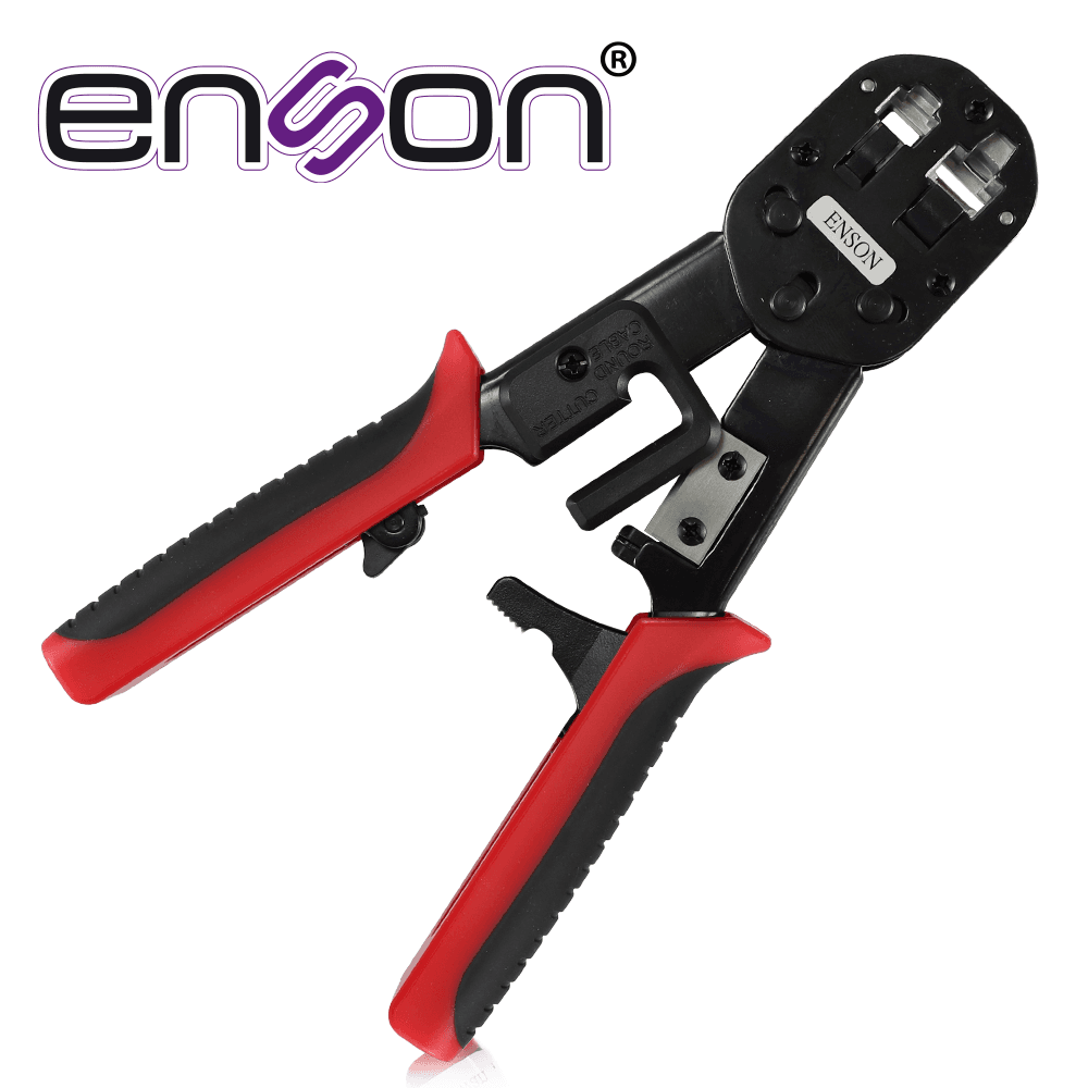 PINZA PONCHADORA ENSON EPRO-PLUGTOOL SERIE EPRO, DISEÑADA PARA EL PONCHADO CON PLUG FACIL PONCHADO SERIE EPRO, PONCHA PLUGS RJ45 Y RJ11, CUENTA CON GUILLOTINA QUE CORTA EL EXCESO DE CABLE UTP, LO CUAL AGILIZA Y AHORRA TIEMPO EN PROYECTOS - Miniatura 3