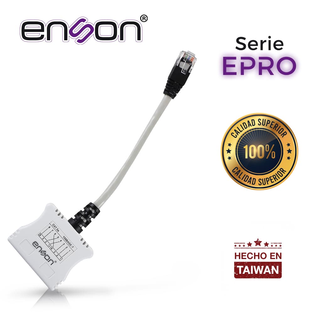 MODULO DUPLEXOR PASIVO ENSON EPRO-T2 SOPORTA POE TRABAJA EN PAR IDEAL PARA ENVIAR DOS NODOS DE RED A TRAVES DE UN SOL0O CABLE UTP TRABAJA CON CAT5E Y CAT6 - Miniatura 2