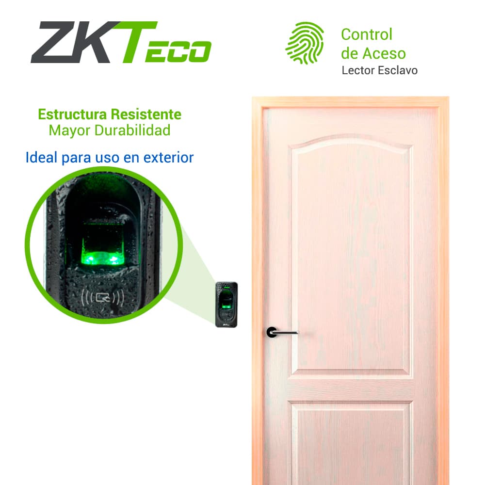 LECTOR BIOMETRICO Y PROXIMIDAD PARA PANEL INBIO ZKTECO FR1200 3000HUELLAS/30,000TARJETAS125KHZ RS485 REQUIERE PANEL INBIO Y ENROLADOR ZK9500 - Miniatura 5