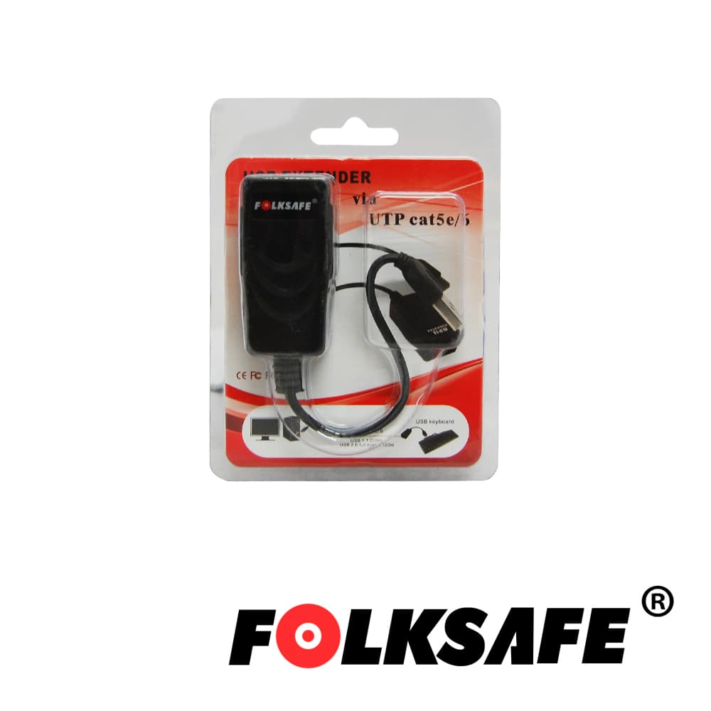 EXTENSOR USB FOLKSAFE FS-6201U TRANSMISOR/RECEPTOR, PERMITE EXTENDER DISPOSITIVOS USB O HUB HASTA 200MTS USB 1.1 Y HASTA 100MTS EN USB 2.0 UTILIZANDO CABLE UTP CAT 5E/6(RECOMENDABLE 100% COBRE) - Miniatura 4