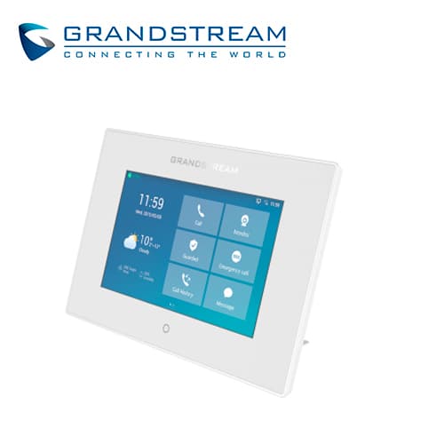 PANTALLA TACTIL INTERCOM PANEL CONTROL GRANDSTREAM GSC3570 / 7 PULGADAS / 4 CUENTAS SIP / WIFI DOBLE BANDA 802.11 AC / 2 PUERTOS 10/100MBPS / AUDIO DOS VIAS / 1 RELEVADOR 125VCA/0.5A / ALMENTACION POE AF / 12VDC/1A - Miniatura 3