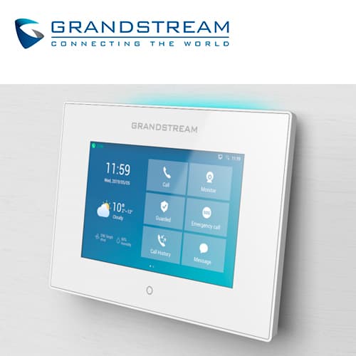 PANTALLA TACTIL INTERCOM PANEL CONTROL GRANDSTREAM GSC3570 / 7 PULGADAS / 4 CUENTAS SIP / WIFI DOBLE BANDA 802.11 AC / 2 PUERTOS 10/100MBPS / AUDIO DOS VIAS / 1 RELEVADOR 125VCA/0.5A / ALMENTACION POE AF / 12VDC/1A - Miniatura 5