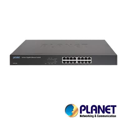 SWITCH 16 PUERTO RJ45 GIGABIT ETHERNET / VELOCIDAD DE TRANSMISION DE 10/100/1000 MBPS / PLANET GSW-1601 / NO ADMINISTRABLE / AUTONEGOCIACION DE PUERTOS / CONSUMO DE 9W / INTERRUPTOR DIP SWITCH (VLAN, ESTANDAR, CONTROL DE FLUJO, AMPLIAR DISTANCIA) / R - Miniatura 2