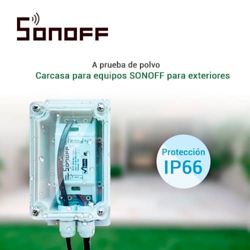 CARCAZA IP66 IMPERMEABLE COMPATIBLE CON EQUIPOS SONOFF BASIC, SONOFF RF Y B10 DUOSMART - Miniatura 5