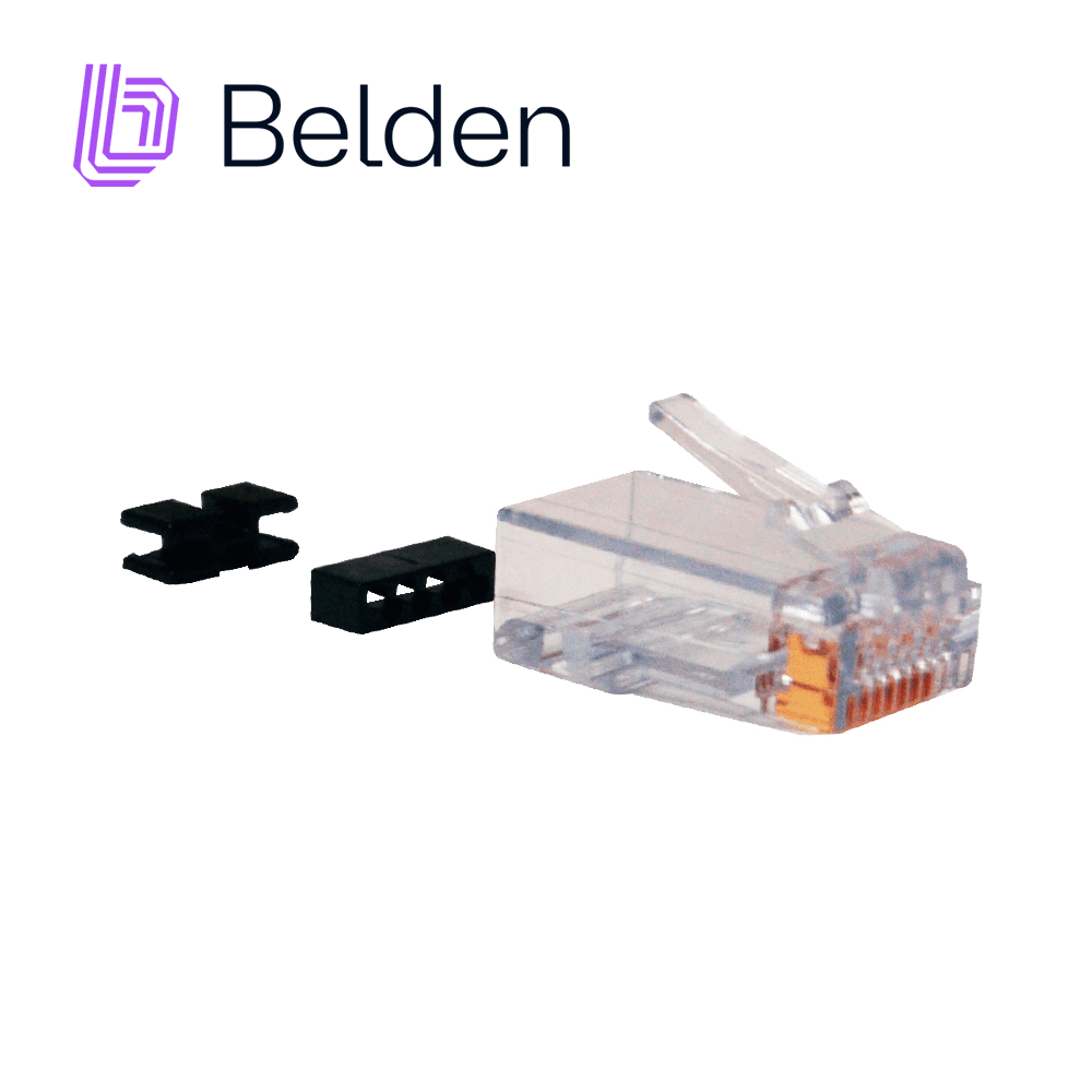 PLUG RJ45 UTP CAT6/CAT6A BELDEN CAPFCU-B25 / TRANSPARENTE / PAQUETE DE 25 PIEZAS - Miniatura 2