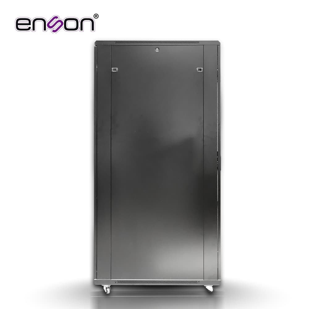GABINETE DE PISO DESENSAMBLADO ENSON ENS-RGB42UD 42UR 600X1000MM PUERTA PRINCIPAL DE MALLA CON CERRADURA DE SEGURIDAD ABATIBLE PANELES LATERALES REMOVIBLES PUERTA TRASERA METALICA PARA TRABAJO Y POSTES AJUSTABLES - Miniatura 4