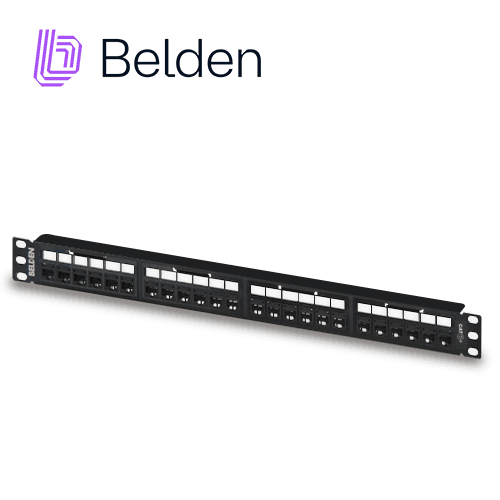 PATCH PANEL REVCONNECT CAT6+ BELDEN RV6PPF1U24BK / NEGRO / 24 PUERTOS / 1UR / PRECARGADO / PIEZA - Miniatura 2