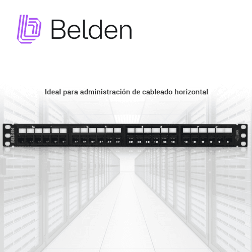PATCH PANEL REVCONNECT CAT6+ BELDEN RV6PPF1U24BK / NEGRO / 24 PUERTOS / 1UR / PRECARGADO / PIEZA - Miniatura 5