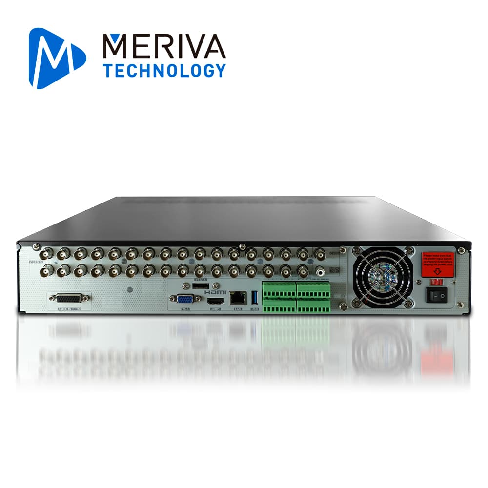 DVR MERIVA TECHNOLOGY MXVR-6432A HD H.265 40 CANALES 5MP PENTA HIBRIDO 32CH BNC / 8CH IP / SALIDA HDMI (1080P) + 1 VGA + 1 BNC SIMULTANEA / AUDIO AOC (AUDIO POR COAXIAL) 32CH BNC + 16 ENTRADAS Y 1 SALIDA RCA / ALARMA 16 ENTRADAS - 4 SALIDA COC / P2P- - Miniatura 4