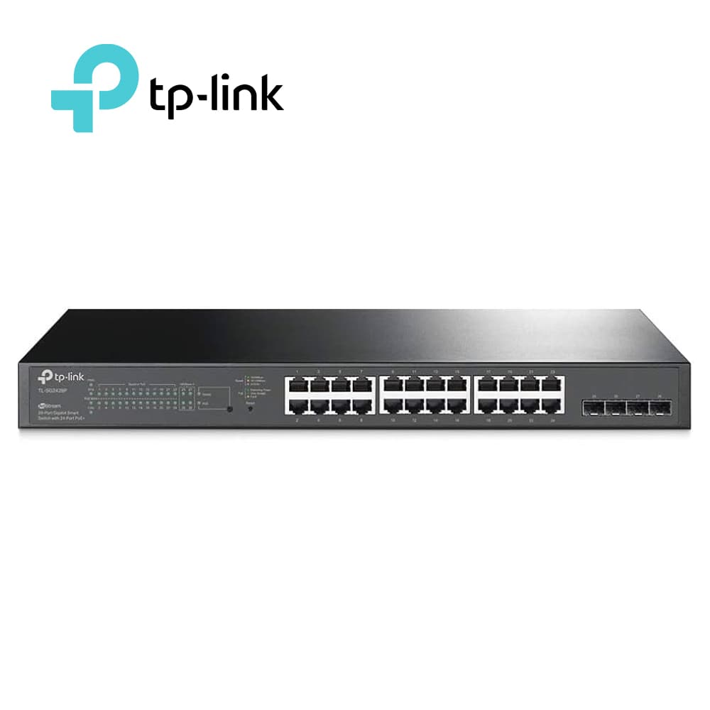 SWITCH POE JETSTREAM SDN ADMINISTRABLE TP-LINK SG2428P ADMINISTRABLE / 24 PUERTOS POE AT/AF 250W 10/100/1000 MBPS+4 PUERTOS DE FIBRA OPTICA / ADMINISTRACION CENTRALIZADA ACCESO A NUBE Y APLICACION OMADA - Miniatura 2