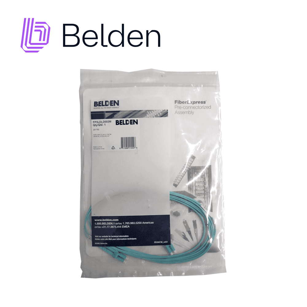 JUMPER DE FIBRA OPTICA MULTIMODO BELDEN FP3LDLD003M / INTERIOR / AQUA / OM3 / LC DUPLEX - LC DUPLEX / 50/125 MICRAS / OFNR / 3 METROS - Miniatura 5
