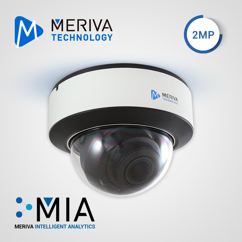 CAMARA IP DOMO MERIVA TECHNOLOGY MVD-EB200ZA / 2 MP / H.265+ / LENTE MOTORIZADO  2.8 - 12MM / 30 - 50M IR / IP67 / IK10 / METALICA / 12 VCD / POE / SOPORTA MICRO SD HASTA 256 GB (NO INCLUIDA) / 1 ENTRADA + 1 SALIDA DE AUDIO / 1 ENTRADA + 1 SALIDA DE  - Miniatura 2
