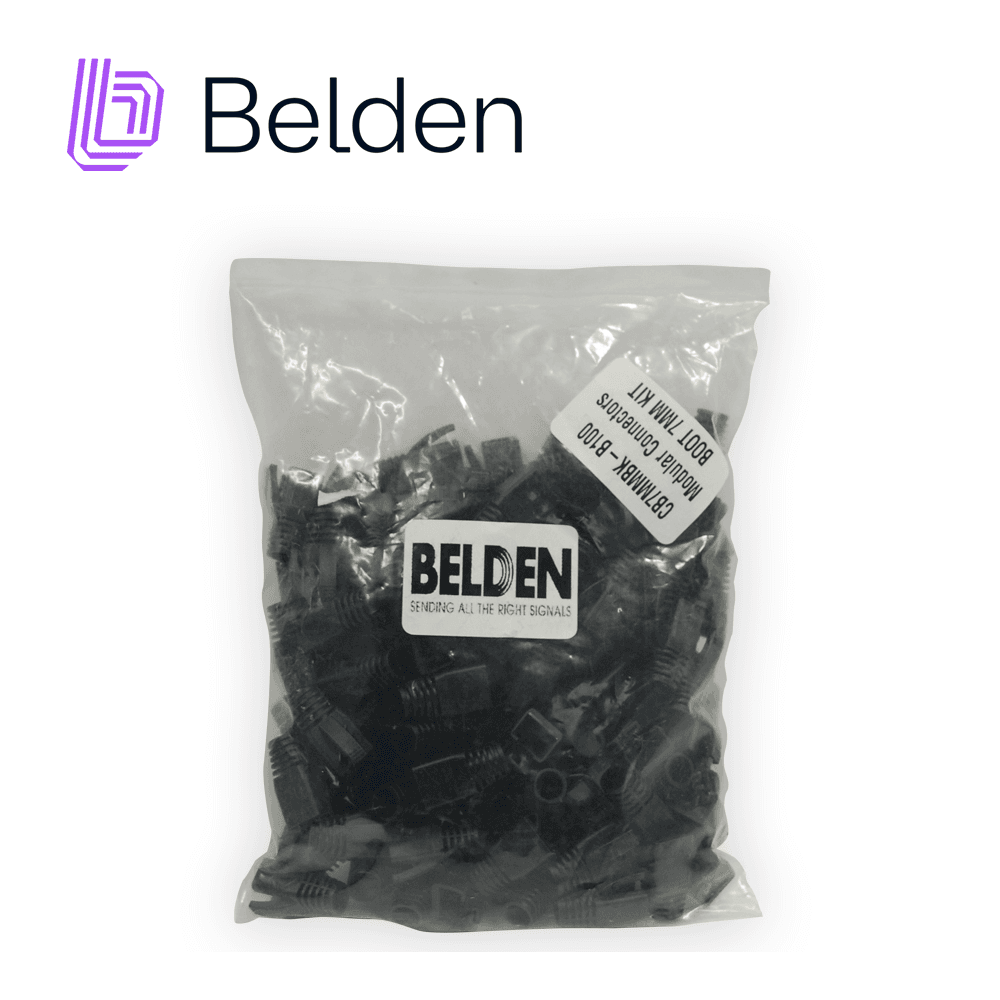 BOTA FLEXIBLE BELDEN CB7MMBK-B100 / 7MM / NEGRO / PARA PLUGS RJ45 / PAQUETE DE 100 PIEZAS - Miniatura 2