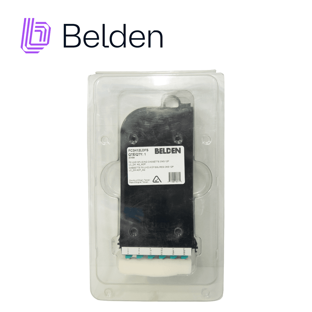 CASSETTE FX UHD BELDEN MULTIMODO FC3H12LDFS / OM3 / AQUA / LC DUPLEX / 12 PUERTOS - Miniatura 4