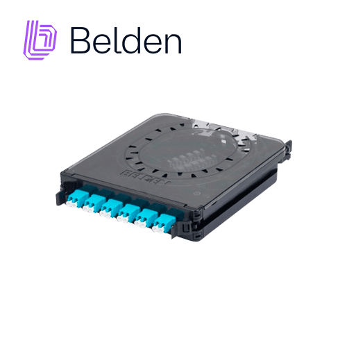 CASSETTE FX ECX MULTIMODO BELDEN  FC3X06LDFS / OM3 / AQUA / LC DUPLEX / 6 PUERTOS - Miniatura 2