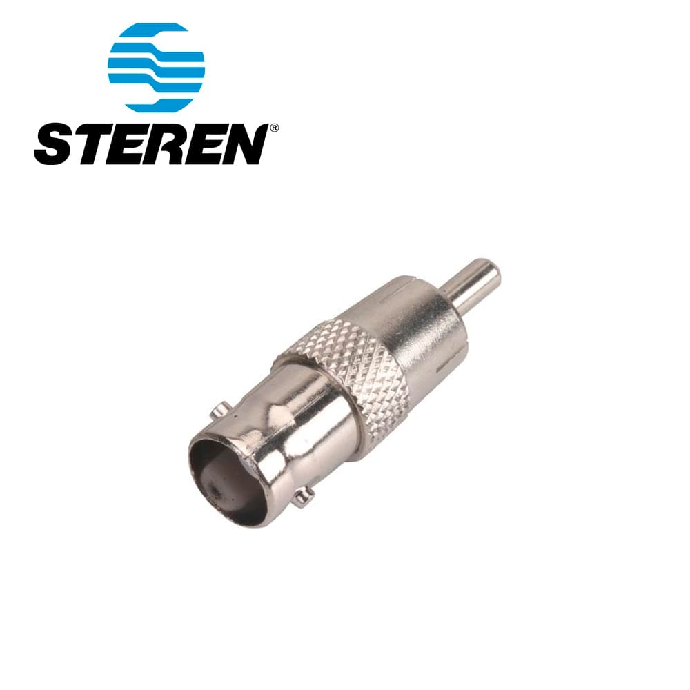 ADAPTADOR STEREN 200-170 CON CONECTOR HEMBRA BNC A MACHO RCA - Miniatura 2