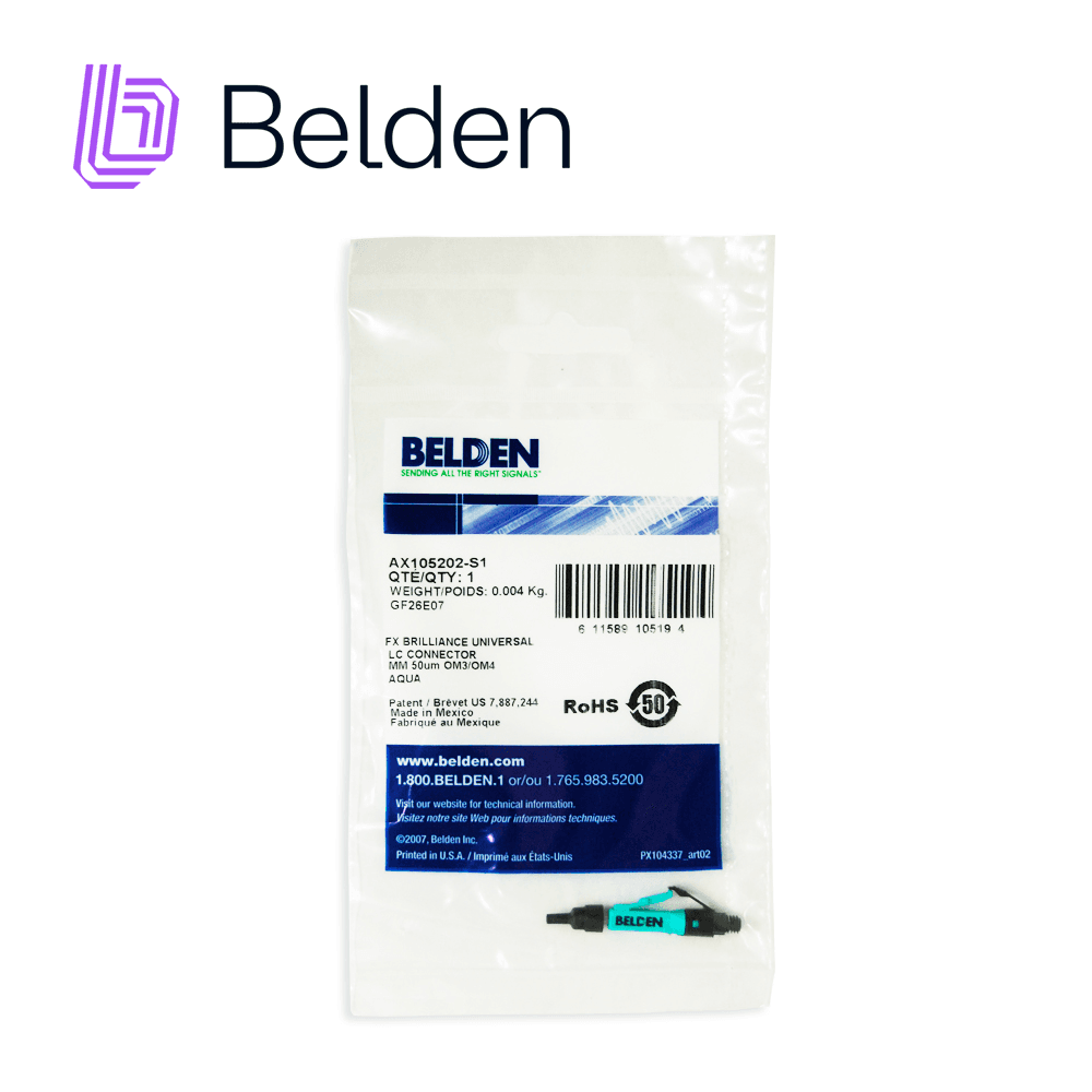 CONECTOR FX BRILLIANCE MULTIMODO BELDEN AX105202-S1 / OM3 / AQUA / LC - Miniatura 5