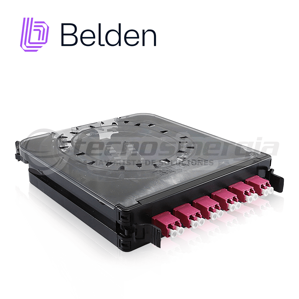 CASSETTE FX ECX BELDEN MULTIMODO FC4X06LDFS / OM4 / ERIKA VIOLETA / LC DUPLEX / 6 PUERTOS - Miniatura 4