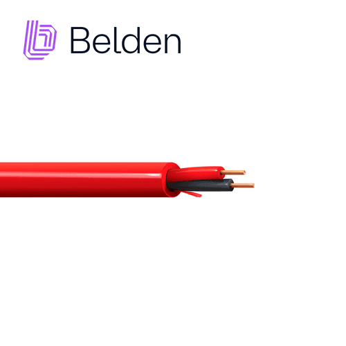 CABLE DE ALAMA CONTRA INCENDIOS BELDEN 5120UL 0021000 / INTERIOR / ROJO / 2 CONDUCTORES / 14 AWG / SOLIDO / FORRO PVC / CMR - FPLR / BOBINA / 1,000 PIES 305 METROS - Miniatura 2
