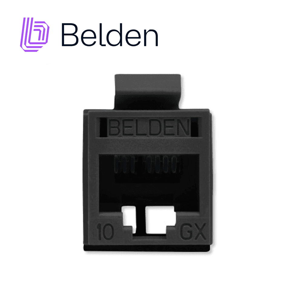 CONECTOR MODULAR JACK CAT6A RJ45 BELDEN RVAMJKUBK-S1 / REVCONNECT / INTERIOR / NEGRO / PIEZA - Miniatura 2