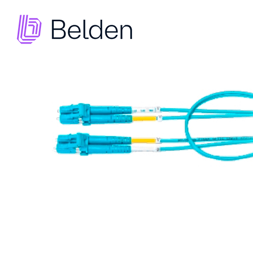 JUMPER DE FIBRA OPTICA MULTIMODO BELDEN FP3LDLD002M / INTERIOR / AQUA / OM3 / LC DUPLEX - LC DUPLEX / 50/125 MICRAS / OFNR / 2 METROS - Miniatura 2