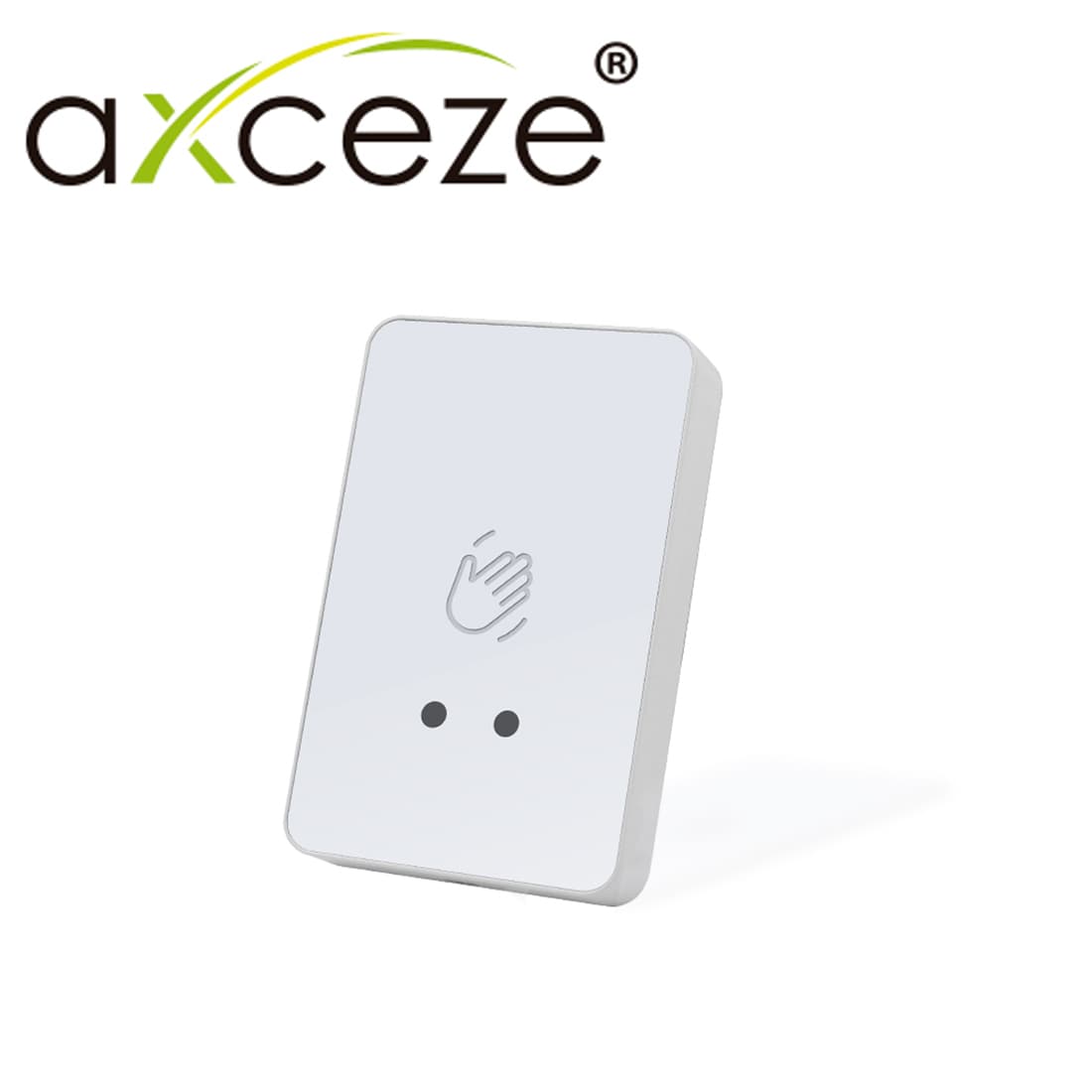 BOTON DE PETICION DE SALIDA SIN CONTACTO AX-B160 FORMATO VERTICAL CUBIERTA PLASTICA BLANCA CUENTA CON LED INDICADOR DE ESTADO PERMITE AJUSTAR LA DISTANCIA DE DETECCION Y TIEMPO DE RESPUESTA PARA GENERAR LA APERTURA - Miniatura 3