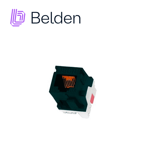 CONECTOR MODULAR JACK CAT6A RJ45 BELDEN AX102283 / KEYCONNECT / INTERIOR / NEGRO / PIEZA - Miniatura 2
