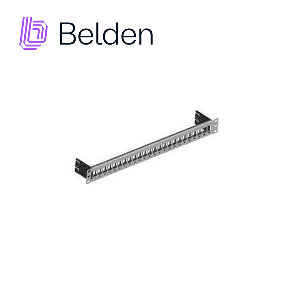 PATCH PANEL MODULAR BLINDADO AX104563 BELDEN 24 PUERTOS 1 UR TITANIUM (VACIO) KEYCONNECT - Miniatura 3