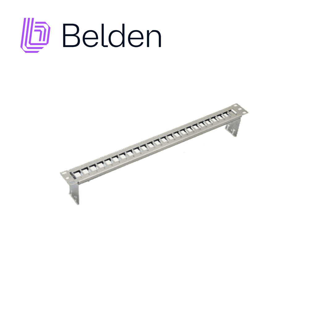 PATCH PANEL MODULAR BLINDADO AX104563 BELDEN 24 PUERTOS 1 UR TITANIUM (VACIO) KEYCONNECT - Miniatura 4