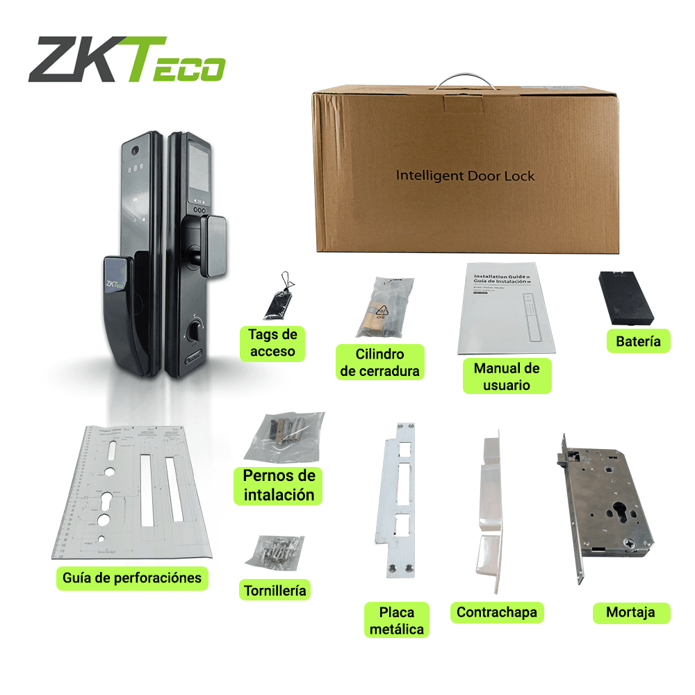 CERRADURA INTELIGENTE HBL400  ZKTECO  CON RECONOCIMIENTO FACIAL MULTI VERIFICACION CON CAPACIDAD DE 50 ROSTROS 100 HUELLAS DIGITALES 50 CONTRASEÑAS CONSTRUIDA EN ALUMINIO USO EN INTERIORES   COMUNICACION  WIFI  CON  APP  ZSMART - Miniatura 5