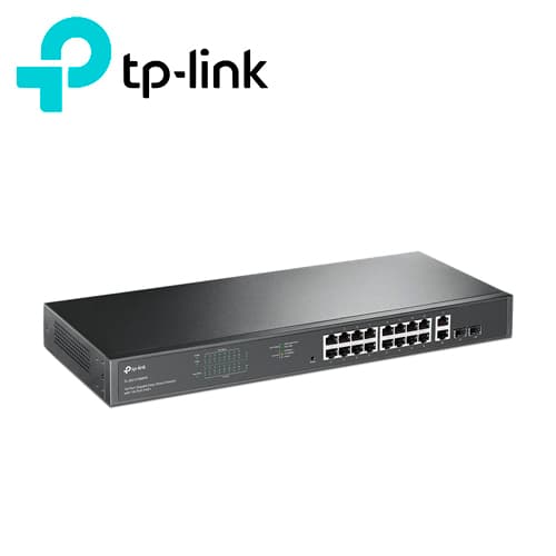 SWITCH ADMINISTRABLE TP-LINK TL-SG1218MPE / 16 PUERTOS RJ45 POE AF/AT 10/100/1000 MBPS + 2 PUERTOS GIGA SFP / POTENCIA POE TOTAL 192 W / TECNOLOGIA DE EFICIENCIA ENERGETICA / CARCASA METALICA IDEAL PARA RACK / USO INTERIOR - Miniatura 3