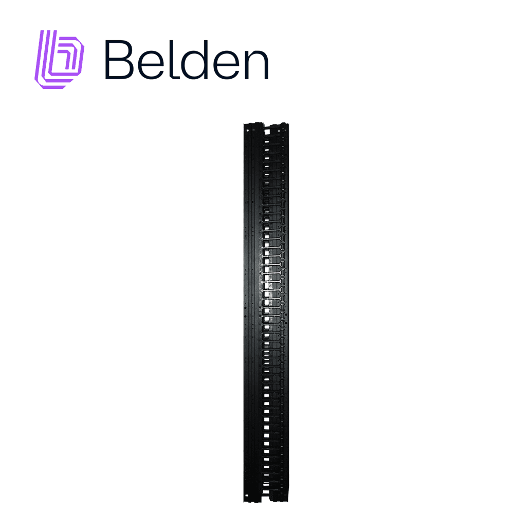 ORGANIZADOR VERTICAL BELDEN BHVHH06 DE ALTA DENSIDAD 6PULGADAS ANCHO 84 PULGADAS ALTO ADMINISTRACION FRONTAL Y POSTERIOR 45 UR CON TAPA NEGRO - Miniatura 4