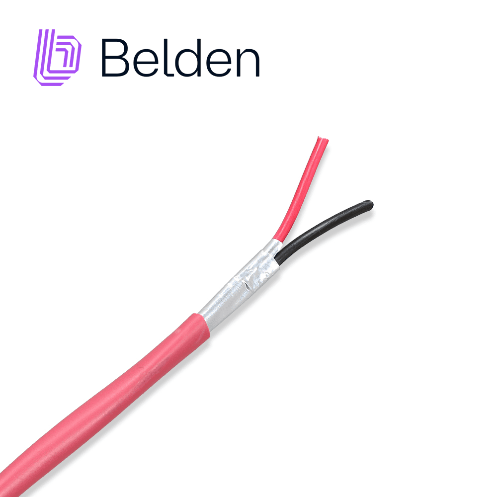 CABLE DE ALARMA CONTRA INCENDIOS BELDEN 5220FL 002A1000 / INTERIOR / ROJO / 2 CONDUCTORES / 16 AWG / SOLIDO / FORRO PVC / CMR - FPLR / BLINDADO / BOBINA EN CAJA / 1,000 PIES 305 METROS - Miniatura 3
