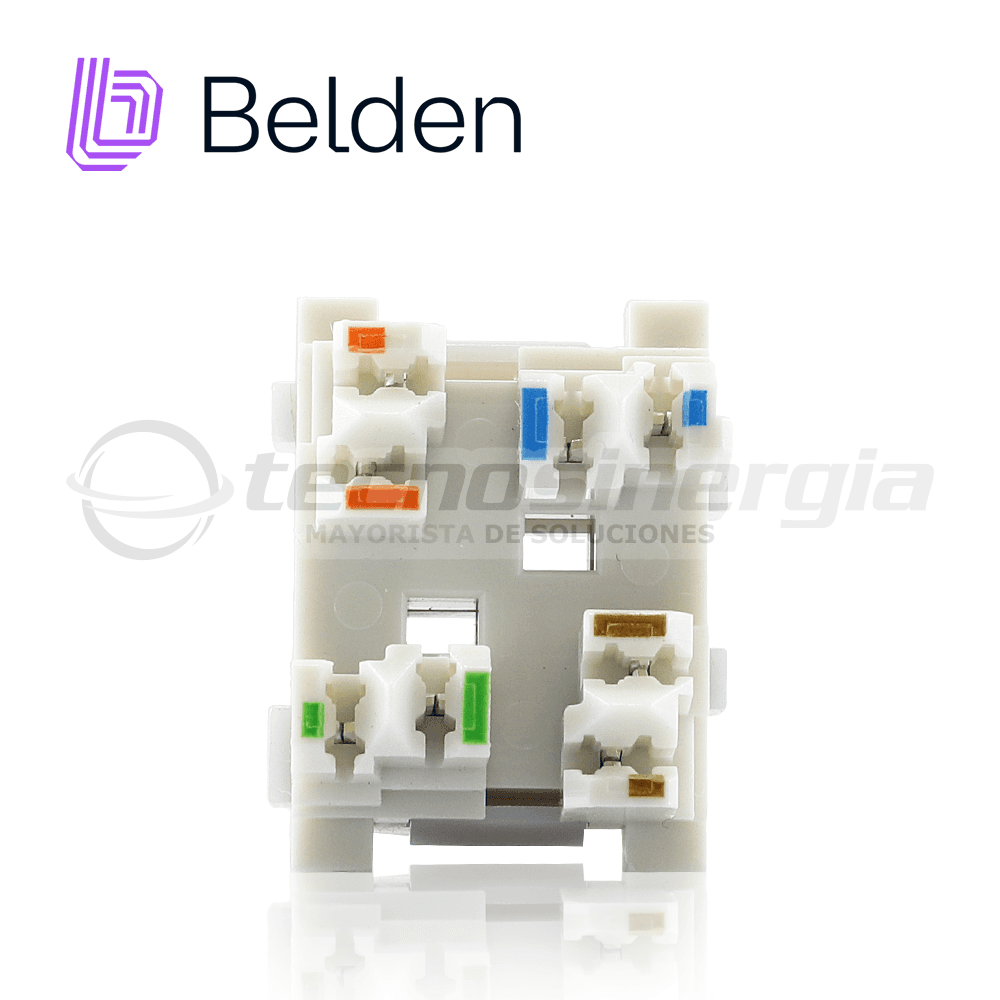 BLOQUE DE CONEXION 4 PARES BELDEN AX104139 CAT 6A 10GX TERMINACION 568A/B GRIS  - Miniatura 3
