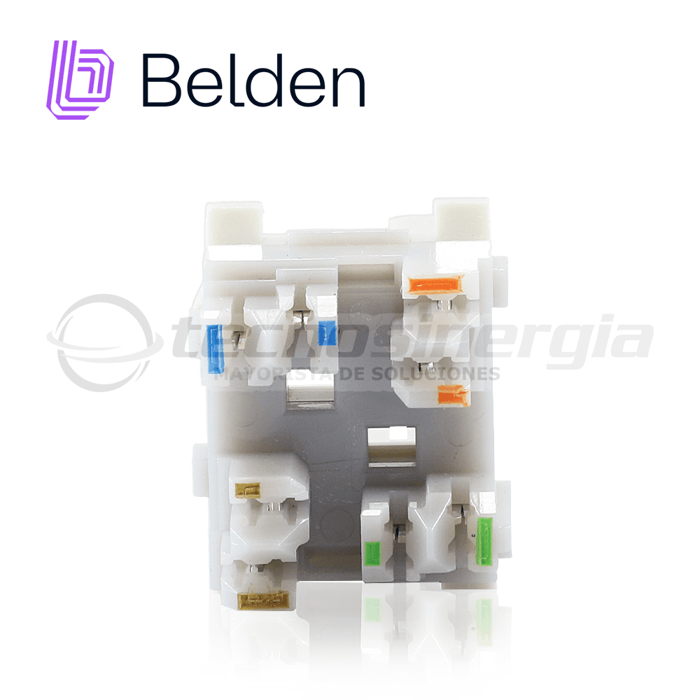 BLOQUE DE CONEXION 4 PARES BELDEN AX104139 CAT 6A 10GX TERMINACION 568A/B GRIS  - Miniatura 5
