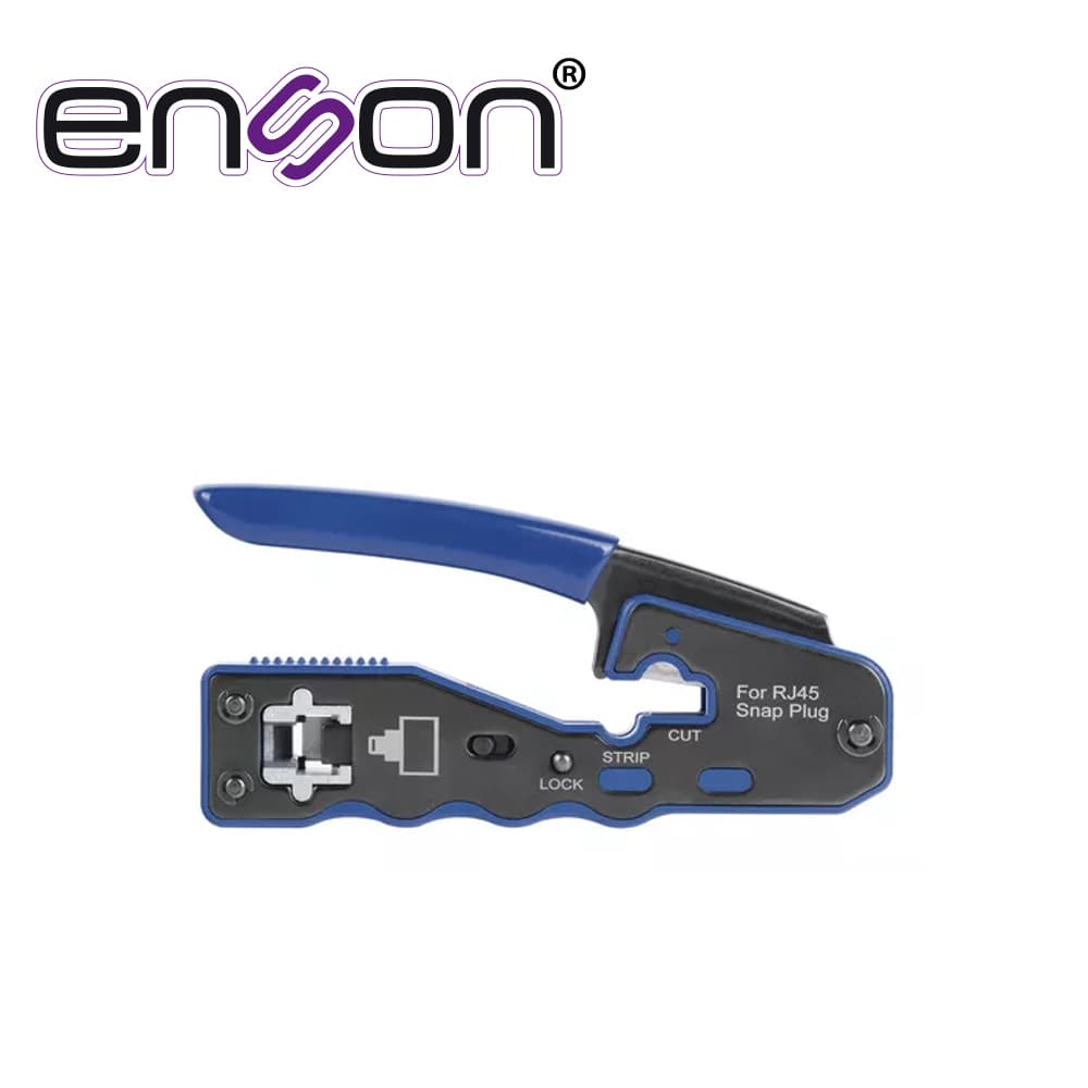 PINZA ENSON ENS-PASSTHR PARA CORTE Y FACIL TERMINADO DE PLUGS RJ45 PASS THROUGH ERGONOMICA - Miniatura 2