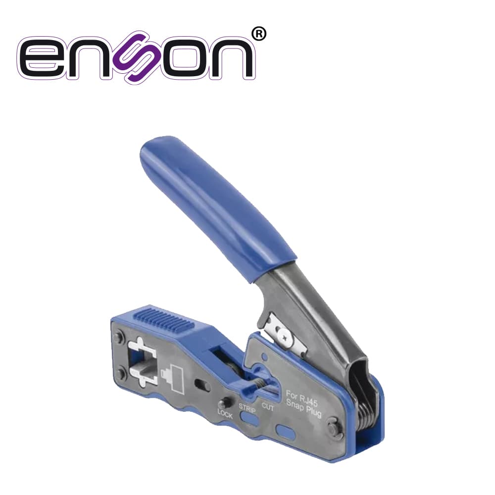 PINZA ENSON ENS-PASSTHR PARA CORTE Y FACIL TERMINADO DE PLUGS RJ45 PASS THROUGH ERGONOMICA - Miniatura 3