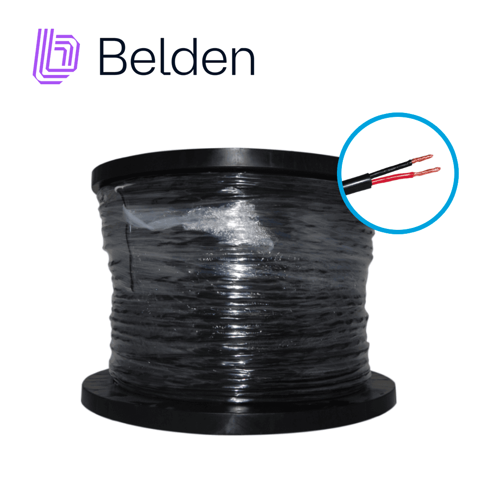 CABLE PARA ALTAVOZ BELDEN 1309A 0101000 / INTERIOR/EXTERIOR / NEGRO / 2 CONDUCTORES / 14 AWG / MULTIFILAR / FORRO PVC / CM / FLEXIBLE / BOBINA / 1,000 PIES 305 METROS - Miniatura 2