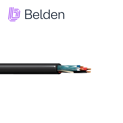 CABLE DE ILUMINACION Y AUTOMATIZACION BELDEN 1392A 0101000 / INTERIOR / NEGRO / 2 CONDUCTORES 18 AWG (ALIMENTACION) NO BLINDADO + 2 CONDUCTORES 22 AWG (DATOS) BLINDADO / FORRO PVC / CMR / BOBINA / 1,000 PIES 305 METROS - Miniatura 2