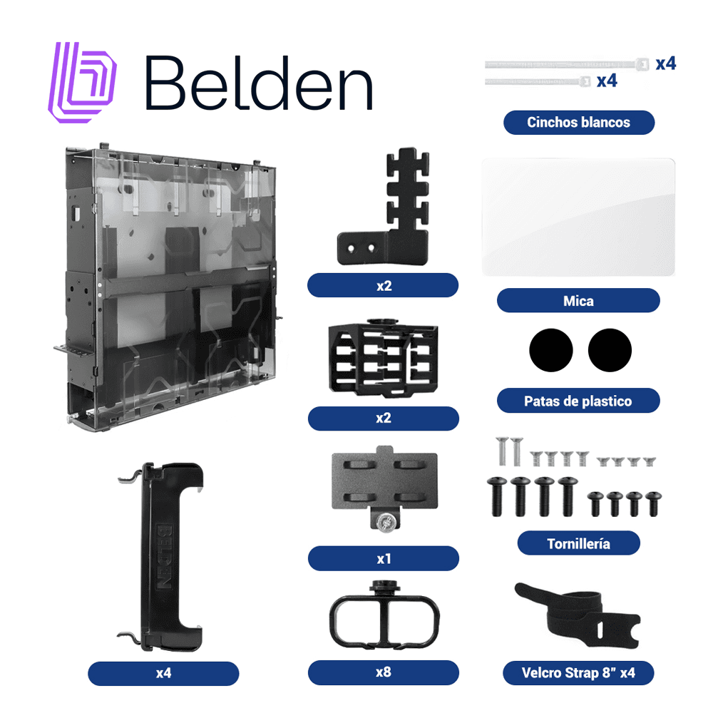 PANEL DE CONEXION BELDEN ECX-02U / 2UR / 4 CASSETTES / 2 FRAMES - Miniatura 6