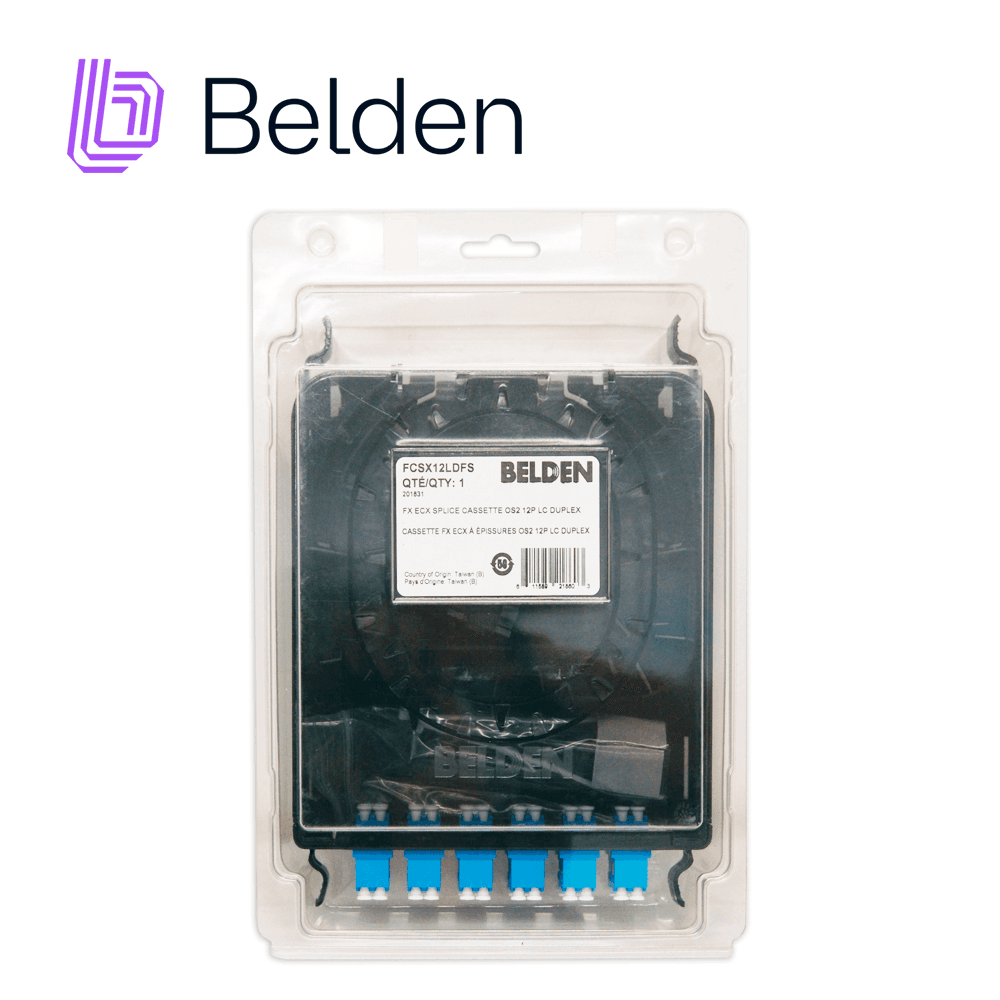 CASSETTE FX ECX BELDEN MONOMODO FCSX12LDFS / OS2 / AZUL / LC DUPLEX / 12 PUERTOS - Miniatura 5