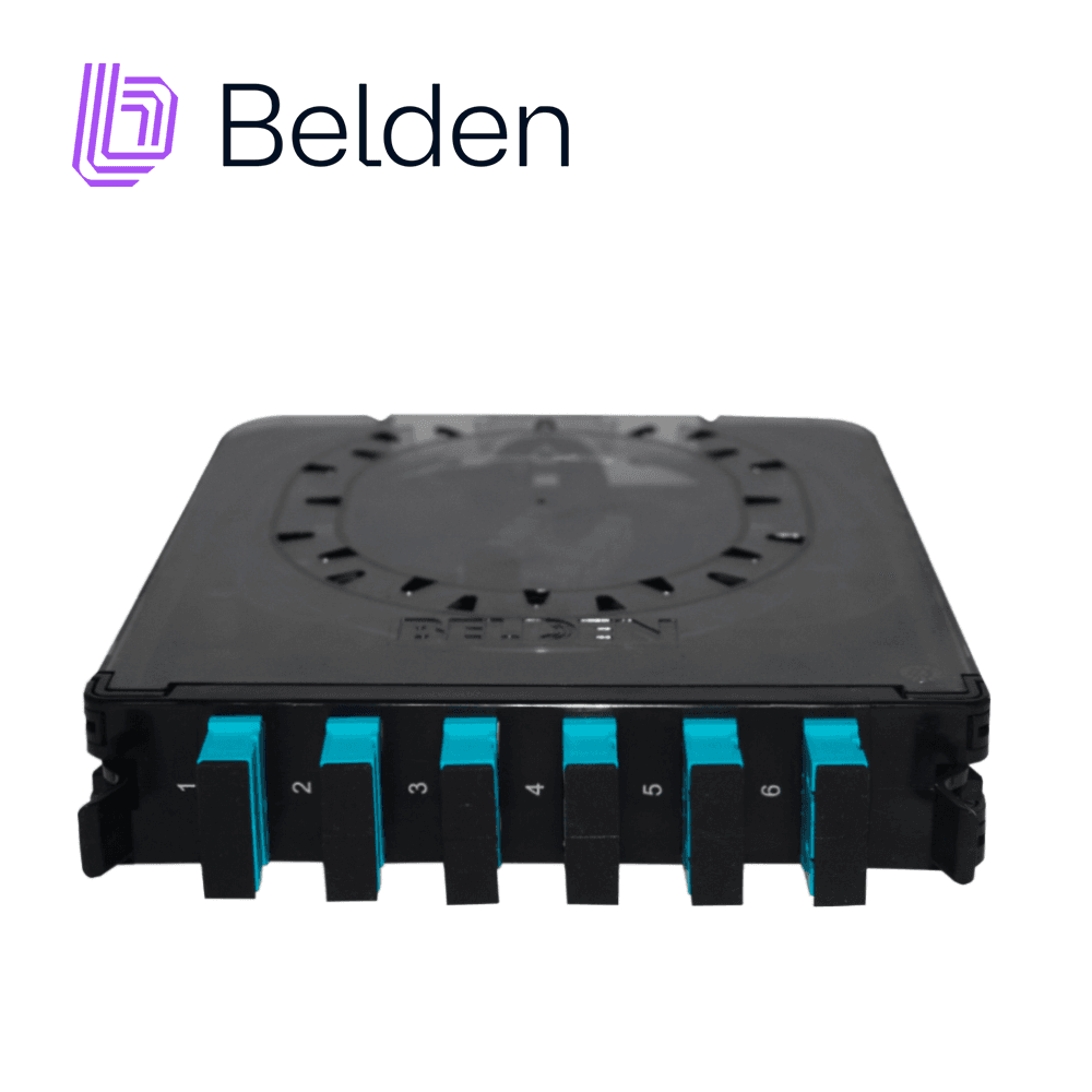 CASSETE BELDEN FC3X06SDFS 6 ADAPTADORES SC 12 HILOS MULTIMODO OM3 - Miniatura 2