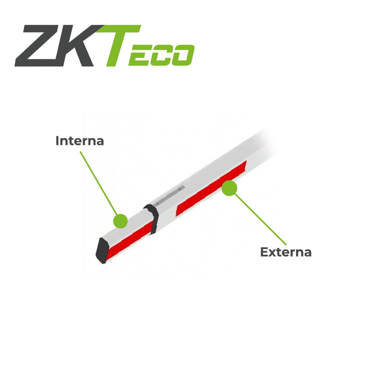 BRAZO RECTO COMPATIBLE CON LAS BARRERAS CMP300R/L MODELO YC45M BRAZO TELESCOPICO DE 2.6M HASTA 4.5 M - Miniatura 3